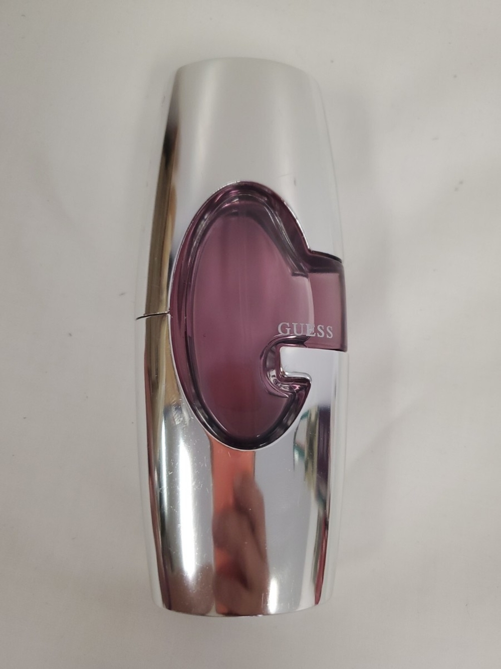 Guess Silver Bottle with Purple G-Shaped Window